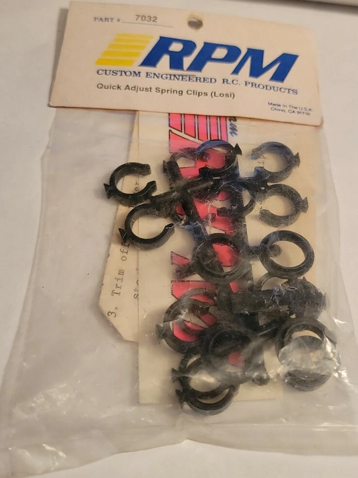 RPM Quick Adjust Spring Clips for Team Losi Vintage Style Shocks xx xxt 7032 - Image 1 of 1