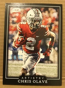 CHRIS OLAVE(OHIO STATE)2022 SAGE BLACK ARTISTRY ROOKIE CARD - Picture 1 of 1