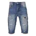 Grindhouse Rips Hipstitch Denim Slim Fit Men's Jean Shorts size 38 - NEW
