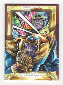 2018 Marvel Masterpieces Sketch Achilleas Kokkinakis THANOS 1/1 - Bild 1 von 3