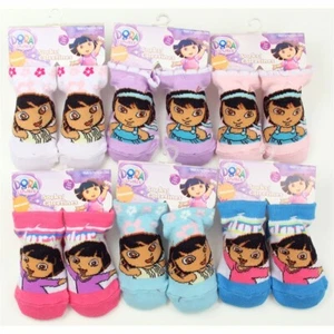 6 PARES Calcetines Botín Nickelodeon Bebé Niñas Dora La Exploradora 6-12 Meses - Imagen 1 de 12