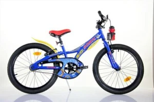 Bicicleta de ciclismo de ruedas Dino Sonic para niños de 20" de una sola velocidad - azul amarillo - Imagen 1 de 4