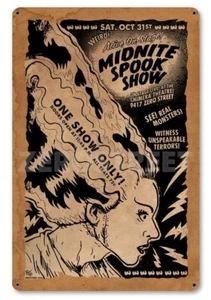 Vintage Styled Metal Sign Bride Spook Show Frankenstein Monster Horror Art Decor - Picture 1 of 1