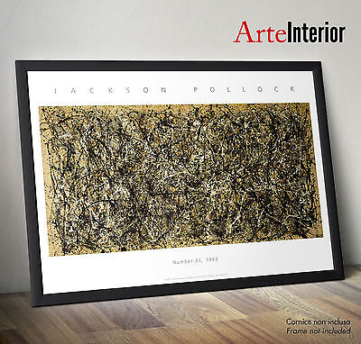 Stampa FINE ART Jackson Pollock - NUMBER 31 - Wall Poster Altissima Risoluzione • 28.90€