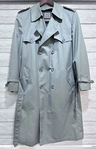 Christian Dior Monsieur Double Breasted Trench Coat Mens 42R 80s 90s Vintage - Picture 1 of 8