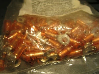 (75) 22-18 AWG #8 Stud Nylon Insulated Grip Ring Terminal - Image 1 of 2