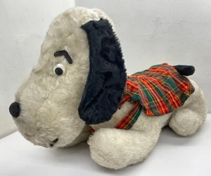 Vintage Giant Googly Eyes Snoopy Plush Antique 23” Dog Stuffed Animal Plaid BIG - Picture 1 of 24