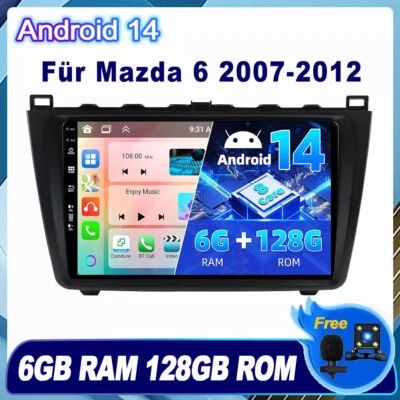 Autoradio Für Mazda 6 2007-2012 CarPlay Android Auto Play GPS Navi 128GB 8-Kern - Bild 1 von 4