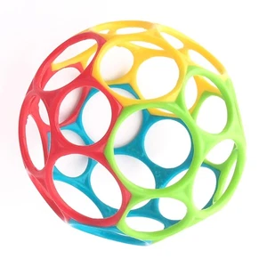 Bright Starts Oball Easy Grasp Classic Ball BPA-Free Infant Toy in Red, Yellow, - Picture 1 of 10