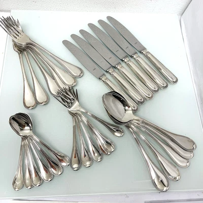 Robbe & Berking Französisch Perl Besteck 6 Personen 29 tlg 150er Silber - Bild 1 von 4