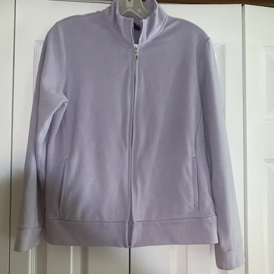 Chaqueta NY Jeans New York & Company Para Mujer Talla S Terciopelo Cremallera Lila Usada en Excelente Condición BBC Foto 1 de 1