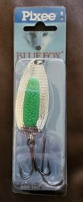 Señuelo de pesca Blue Fox Pixee Egg-Sac Insert Salmón Trucha Vintage Verde 7/8 Foto 1 de 2