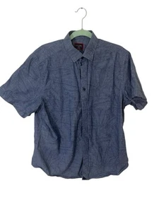 UNTUCKit Blue Montu Palm Tree Hawaiian Casual Button Down Shirt Medium Cotton - Picture 1 of 7