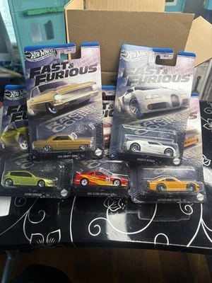 Hot Wheels Fast and Furious Silver Series Juego de 5 Civic Eg, Bugatti, Nova, 240z Foto 1 de 4