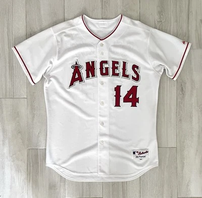 AUTHENTIC MLB MAJESTIC MIKE SCIOSCIA ANAHEIM ANGELS BASEBALL JERSEY #14 SZ. 48 - Image 1 of 4