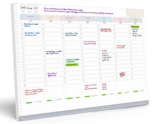 Weekly Planner Pad – To Do List Notepad with Sticky Notes - Picture 1 of 7