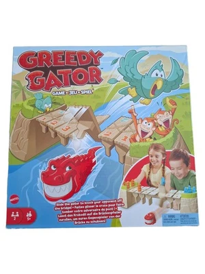 Mattel Greedy Gator Brettspiel Kinder Reaktionsspiel Affen Krokodil - Bild 1 von 2