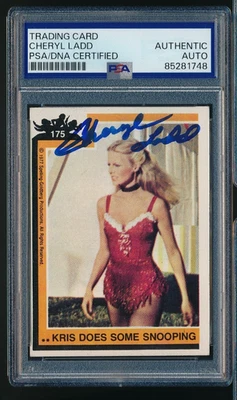 1977 Topps Charlie's Angels #175 Kris Cheryl Ladd signed auto PSA/DNA EX blue - Image 1 of 2