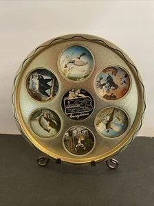 Vassoio da portata vintage Pennsylvania 6 bevande metallo vita selvaggia usato in ottime condizioni - Foto 1 di 5
