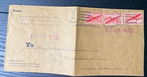 World War II US Navy cancel 6/21/1944 air mail 6c Passed by Naval censor - Picture 1 of 1