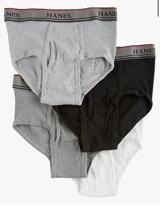 Hanes Boys 4-pk. Tagless Platinum Briefs Small (4) White/grey/black - Picture 1 of 1