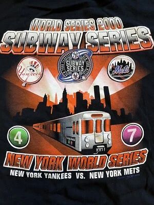 Camisa De Colección Yankees Metro Serie Mundial 2000 Y2K Trenes Nueva York NYC Foto 1 de 4