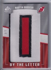 2007-08 SP Game Used By The Letter #BLMBO Martin Brodeur 3/7 - ONLY ONE *O* 1/1