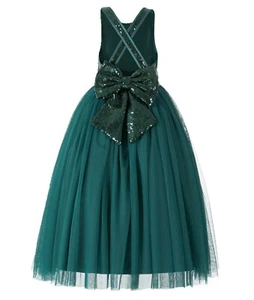 A-Line Tulle Flower Girl Dresses Wedding Pageant Dresses Birthday Girl Dresses  - Picture 1 of 69