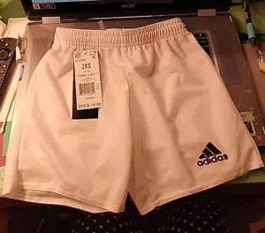 NWT Adidas Climalite Youth Kids White Athletic Shorts Size 2XS - Picture 1 of 5