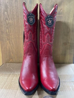 Para mujer Los Altos Western estampado de ciervos rojo punta cuadrada tallas M: 9 ¡ÚLTIMO PAR! Foto 1 de 4