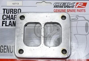 OBX Mild Steel Turbo Flange For T4 Divided Turbo - Bild 1 von 4
