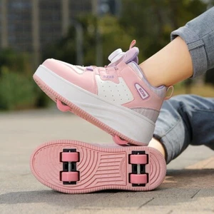 Roller skate shoes boy girl 4 wheels sneaker children toy gift game footwear - Picture 1 of 18