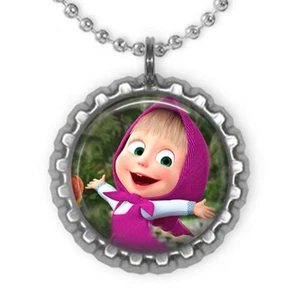 1 MASHA and The BEAR Silver Bottle Cap Necklace! - Picture 1 of 1