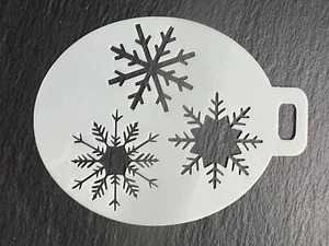 Face painting stencil Christmas snowflakes reusable washable 190 mic mylar - Picture 1 of 4