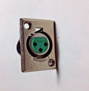 SWITCHCRAFT D3FD 3 PIN FAST DISCONNECT NON LOCK CHASSIS MOUNT NICKEL FINISH - Picture 1 of 3