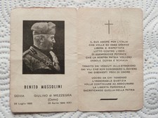 SANTINO RICORDO MORTE MUSSOLINI 1883-1945 PREDAPPIO FASCISMO