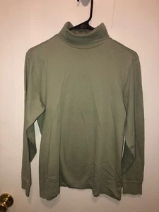 Camisa Lands End para mujer talla pequeña 6-8 cuello alto algodón manga larga hecha en EE. UU. - Imagen 1 de 3