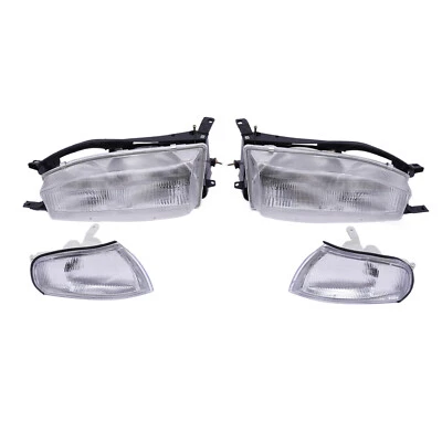 Pair For 1992-1994 Toyota Camry Headlights & Corner Lights Set Left & Right Side Foto 1 de 4