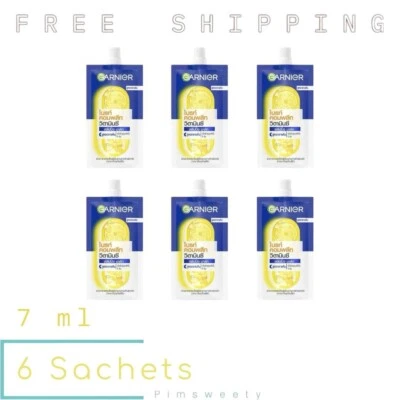 6 Sachets X 7 ml Garnier Bright Complete Vitamin C Sleeping Mask Night Treatment - Imagem 1 de 4