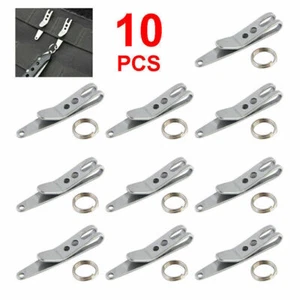 10PCS Mini Edc Gear Tasca Sospensione Clip Appendino Strumento Portachiavi Nuovo - Foto 1 di 9