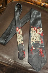 Hallmark Christmas Novelty Men’s Tie Norman Rockwell 100% Silk - Picture 1 of 4