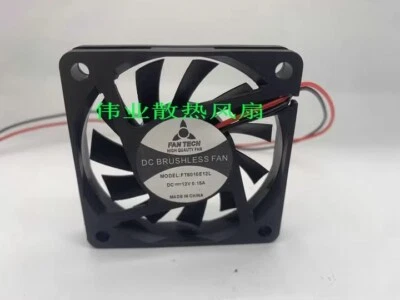 1PCS FT6010E12L 12V 0.15A 6CM 2-Wire Cooling Fan - Image 1 of 4