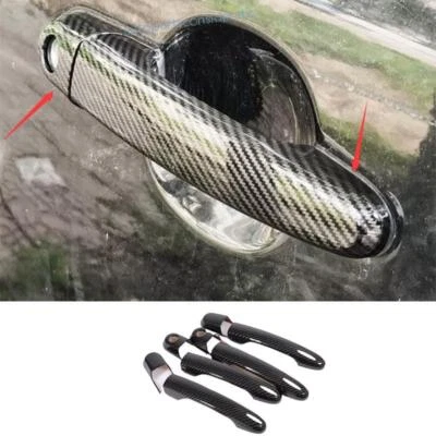 Cubierta exterior de manija de puerta lateral de fibra de carbono ABS para Hyundai Tucson 05-2008 2009 Foto 1 de 4