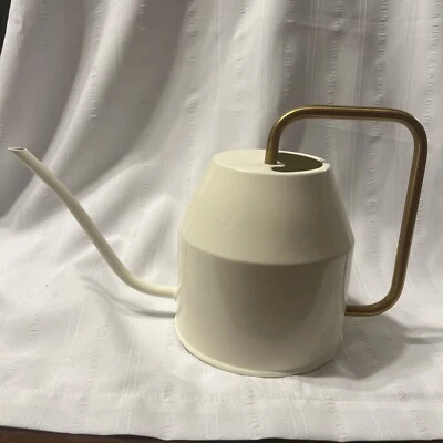 Lata de riego IKEA Vattenkrasse plantas de interior y exterior crema y dorada 6x10x4,5" Foto 1 de 2
