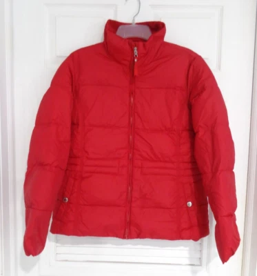 Chaqueta/abrigo acolchado rojo para mujer Lands' End con bolsillos talla M Foto 1 de 4