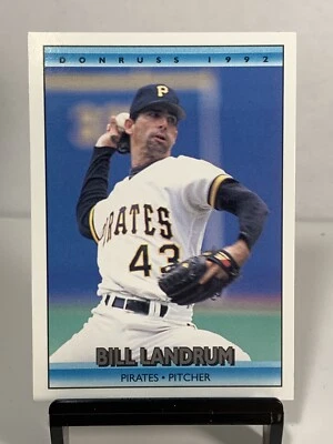 1992 Donruss Bill Landrum #221 Pittsburgh Pirates Baseball Card - Image 1 of 4