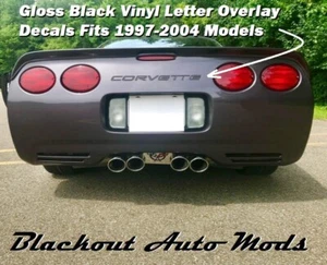 Gloss Black Vinyl Letter Decals for Chevrolet Corvette C5 1997-2004 Rear Bumper - Picture 1 of 2