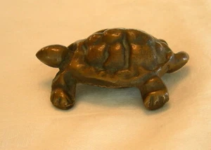 Old Chinese FengShui Bronze Longevity Tortise Turtle Figure - Picture 1 of 6