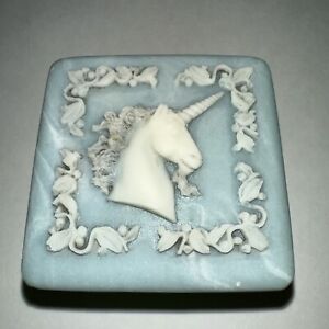 incolay stone Trinket Blue Box Unicorn