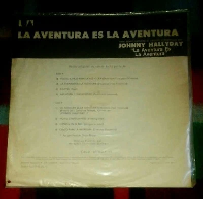 JOHNNY HALLYDAY La aventura URUGUAY FRANCIS LAI OST UNIQUE BACK COVER! - Image 1 of 4